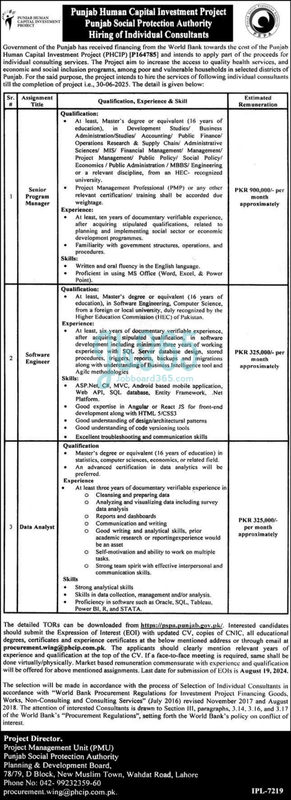 Punjab Social Protection Authority PSPA Jobs 2024
Punjab Social Protection Authority Pspa Jobs