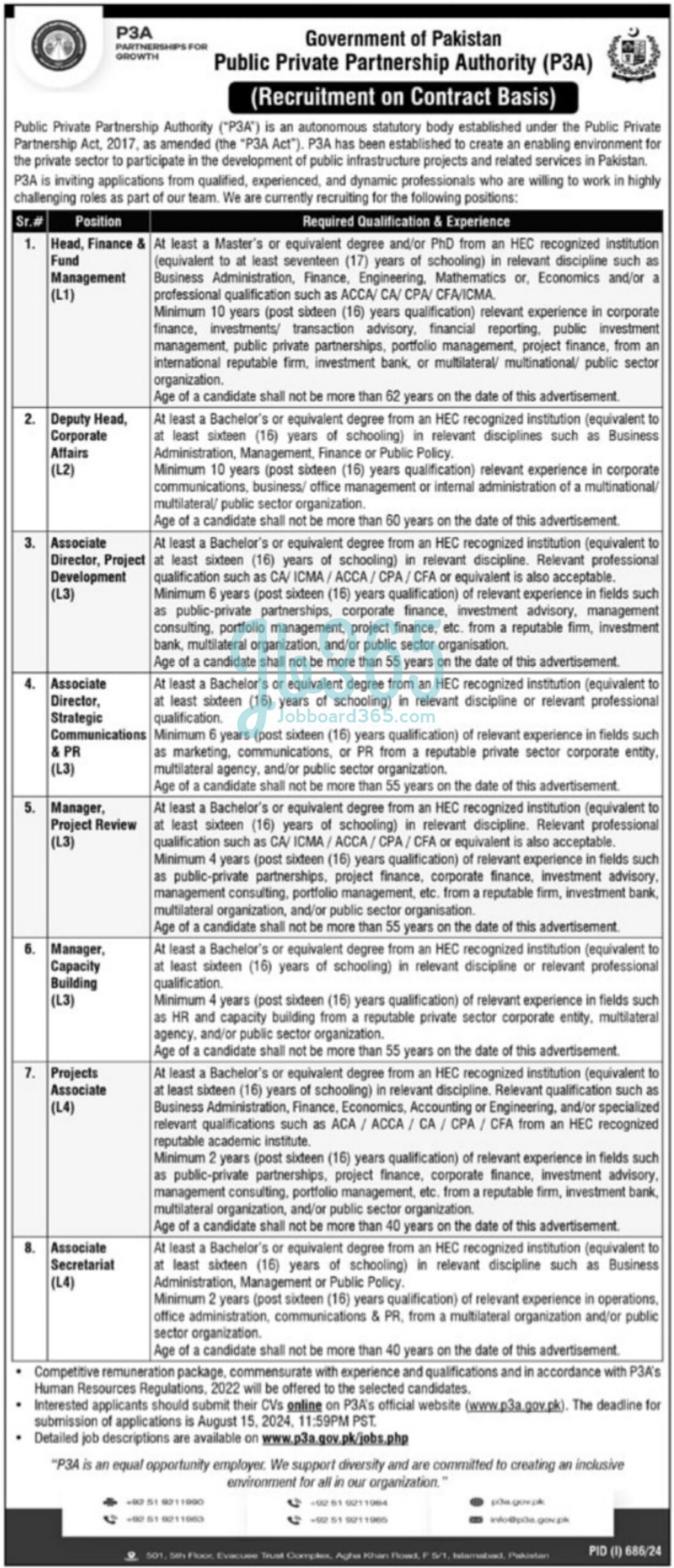 Public Private Partnership Authority P3A Jobs 2024
Public Private Partnership Authority P3a Jobs