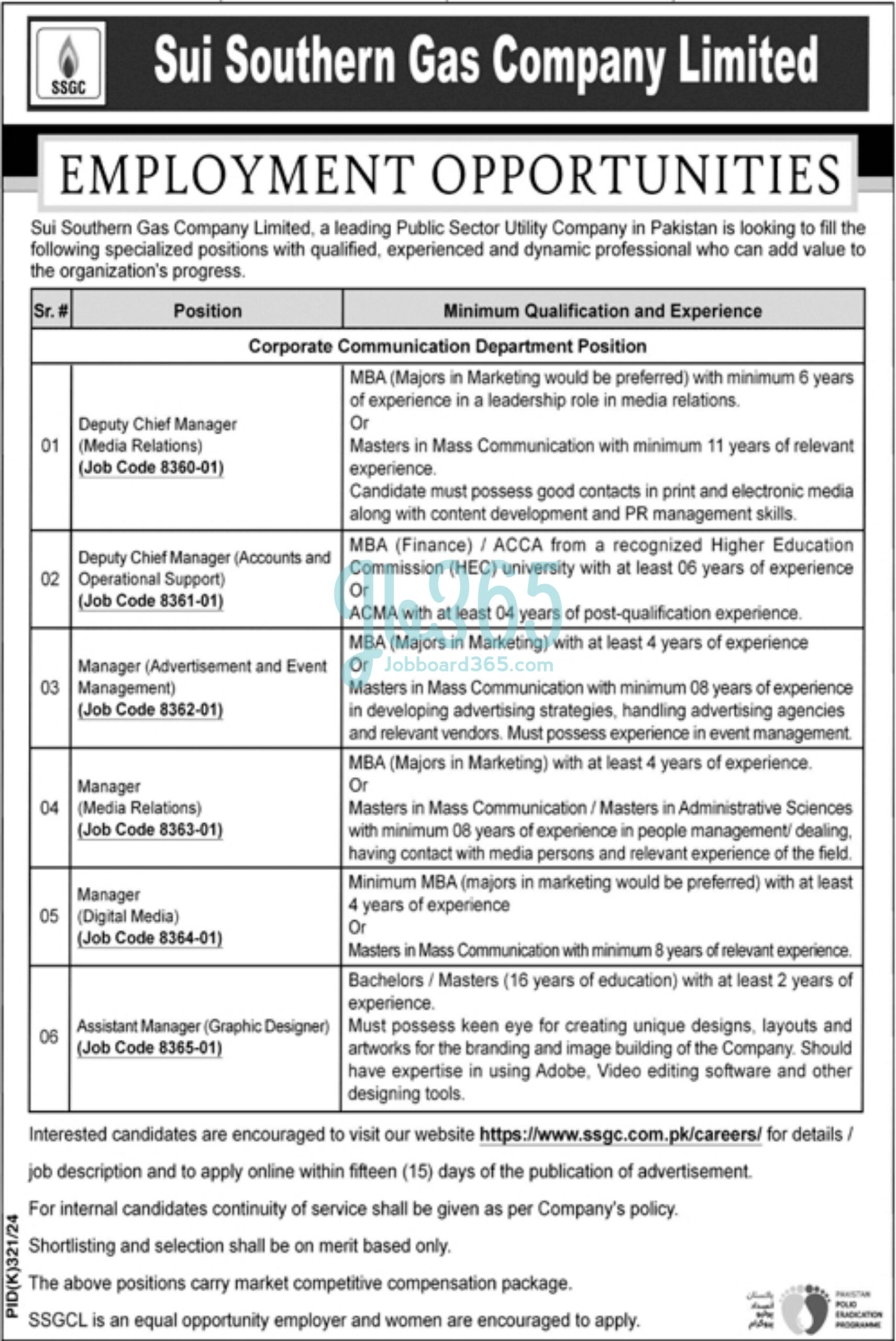 Sui Southern Gas Company Limited SSGC Jobs 2024
Sui Southern Gas Company Limited Ssgc Jobs