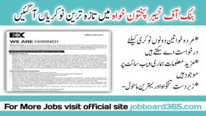 Latest The Bank Of Khyber BOK Peshawar Jobs Jobs Announcement at The Bank of Khyber BOK