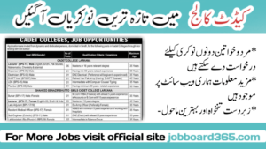 Teaching and Non-Teaching Jobs in Cadet Colleges